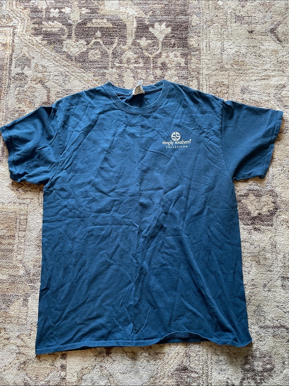 Vintage Simply Southern Navy Short-Sleeve Logo Tee